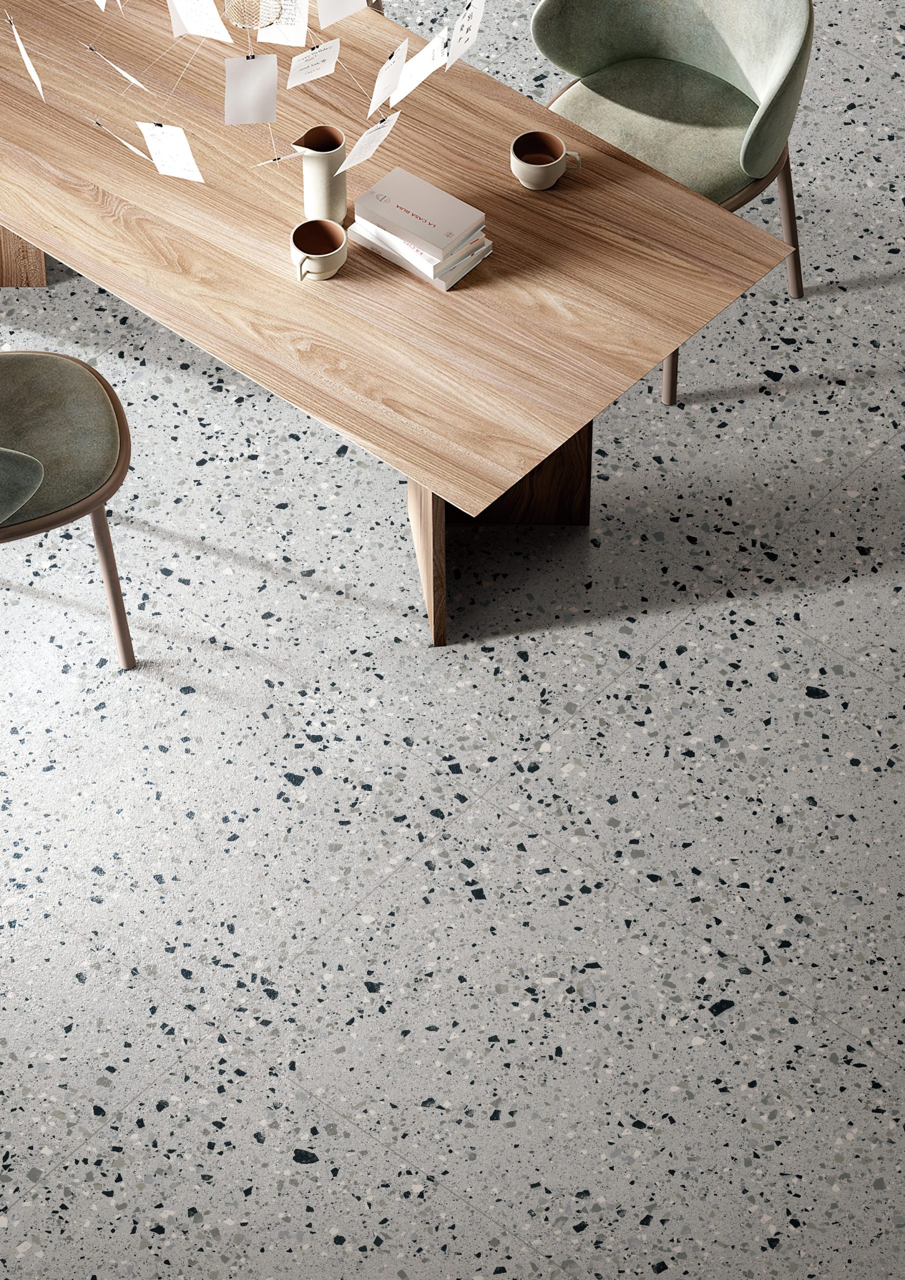 Verona Grey Terrazzo Look Matt Rectified Porcelain Tile 2492