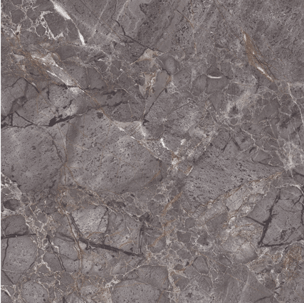 Sonata Grey Stone Marble Look High Gloss Rectified Porcelain Tile 4716