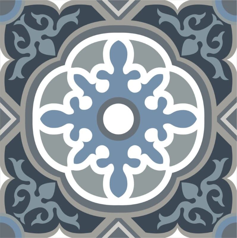 Retro Floral Pattern Matt Non
Rectified Glazed Porcelain Wall & Floor Tile 4437