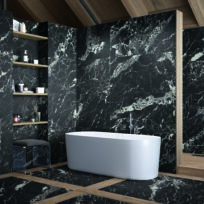 Black Marble Look Matt Spanish Rectified Porcelain Slab 4928