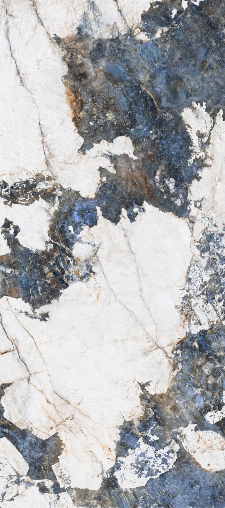 Crystal Sea Blue Marble Look Matt Italian Rectified Porcelain Tile 2466