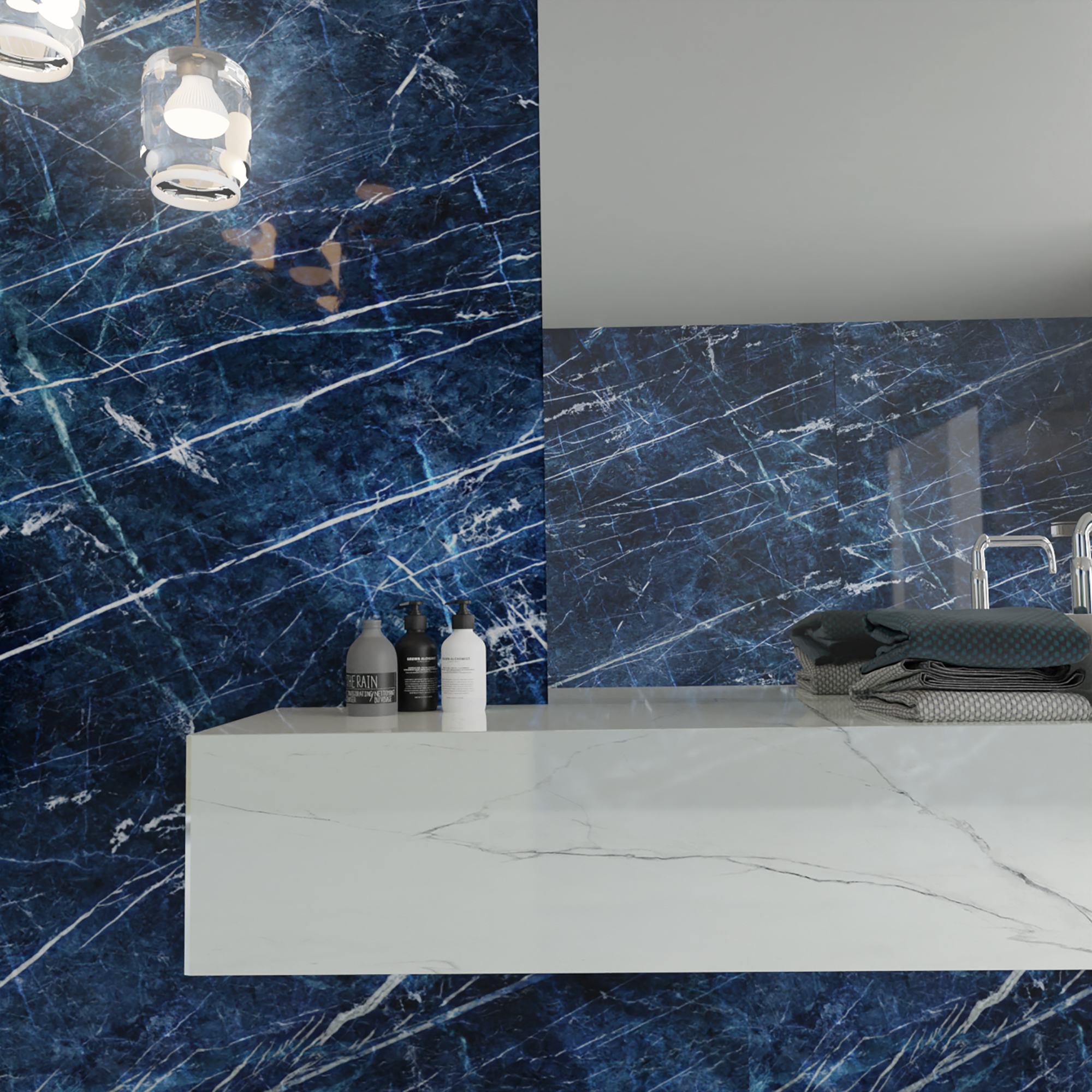 Royal Sodalite Polished Italian Rectified Porcelain Slab 2482