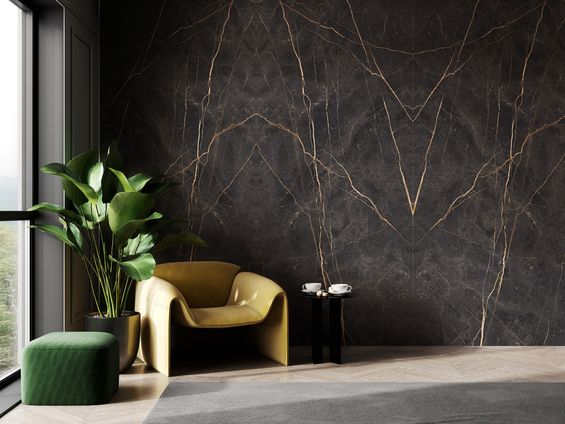 Saint Laurent Polished Italian Rectified Porcelain Slab 2483