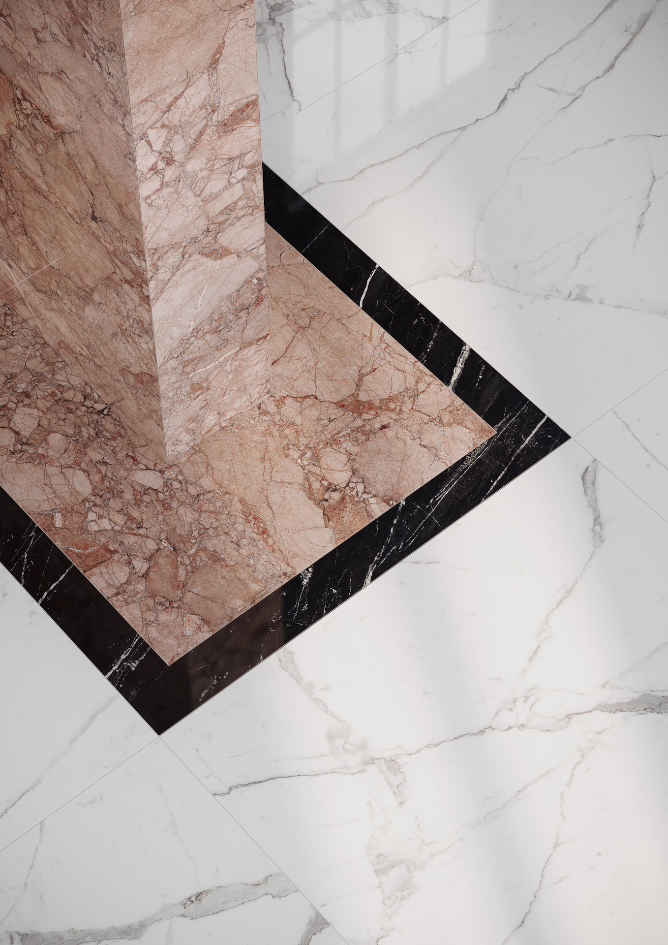 Breccia Pernice Marble Look Polished Italian Porcelain Slab 2498