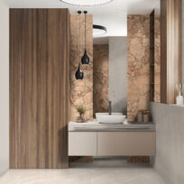 Breccia Pernice Marble Look Polished Italian Porcelain Slab 2498