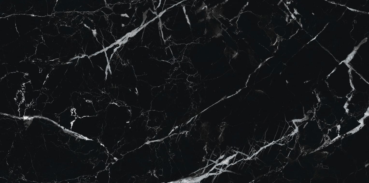 Black Marble Look Polished Rectified Porcelain Tile 2542