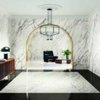 Calacatta White Marble Look Honed Spanish Rectified Porcelain Slab 4929