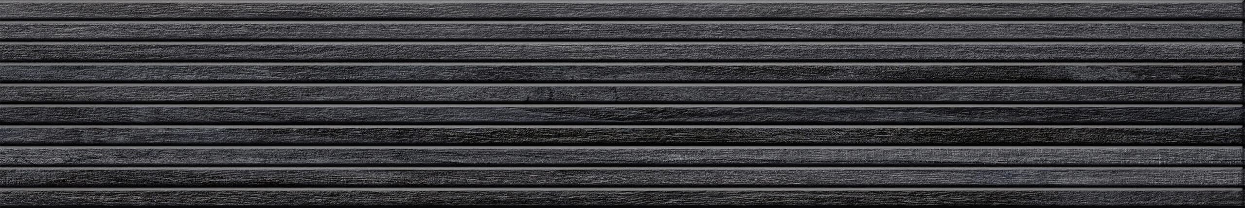 Black Ribbed Timber Look In/Out Spanish Porcelain Tile 4951