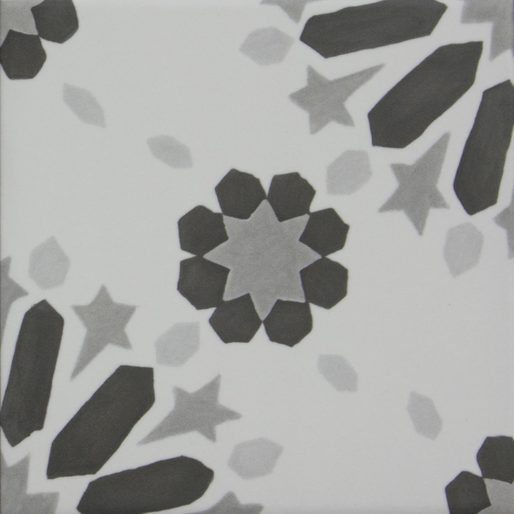 Memories Noir Deco Matt Spanish Porcelain Wall & Floor Tile 4962