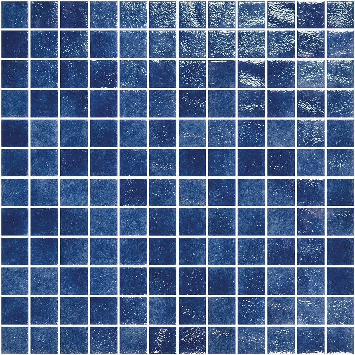 Royal Blue Spanish PVC Dot Mounted Glass Pool-Mosaic 7493