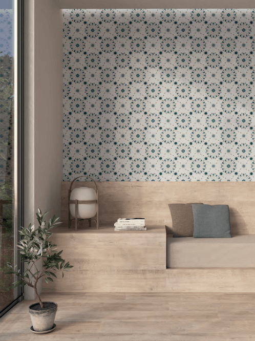 Memories Blue Deco Matt Spanish Porcelain Wall & Floor Tile 4963