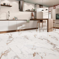 Calcatta Gold Marble Look Polished Rectified Porcelain Tile 2591