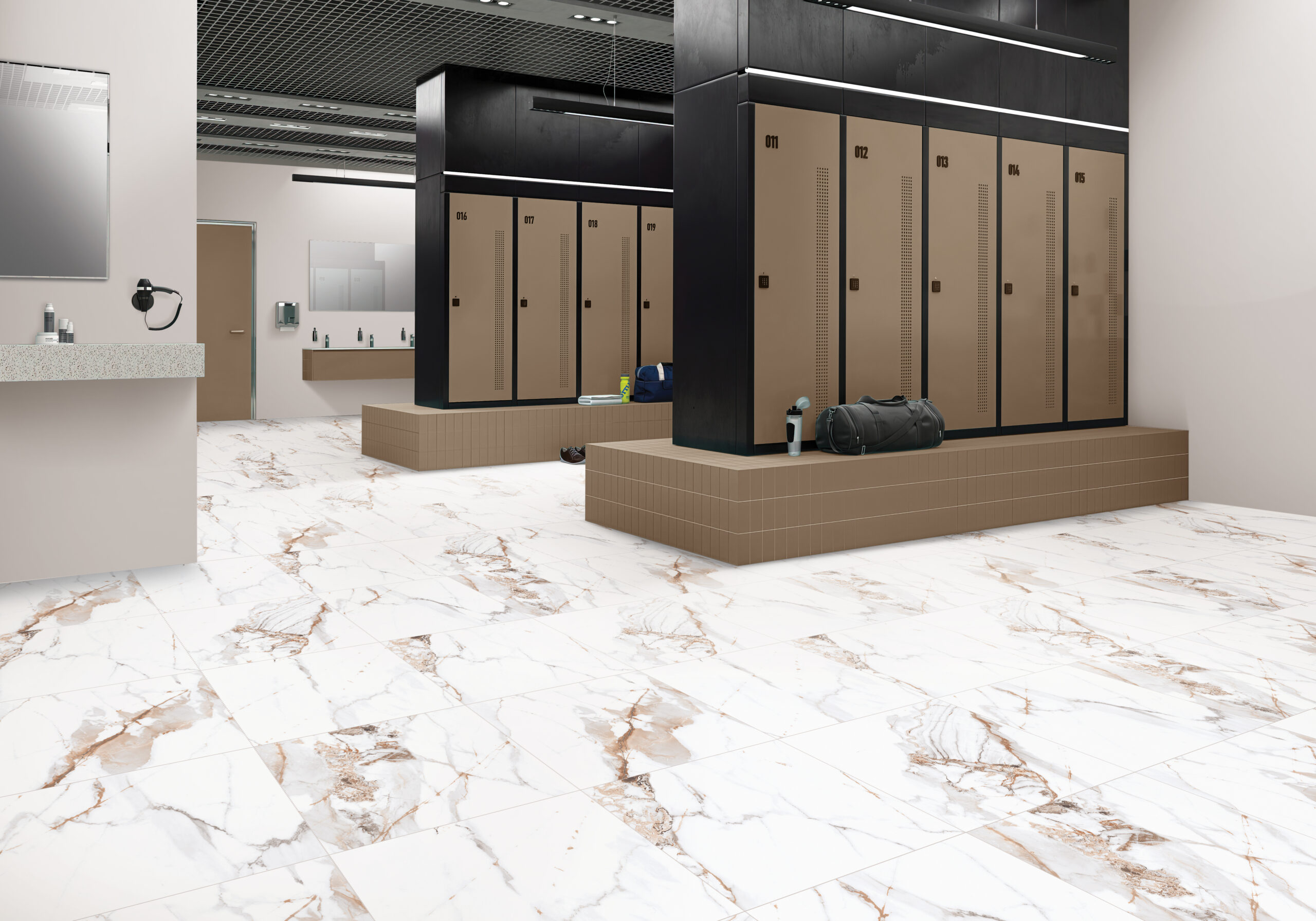 Calcatta Gold Marble Look Polished Rectified Porcelain Tile 2591