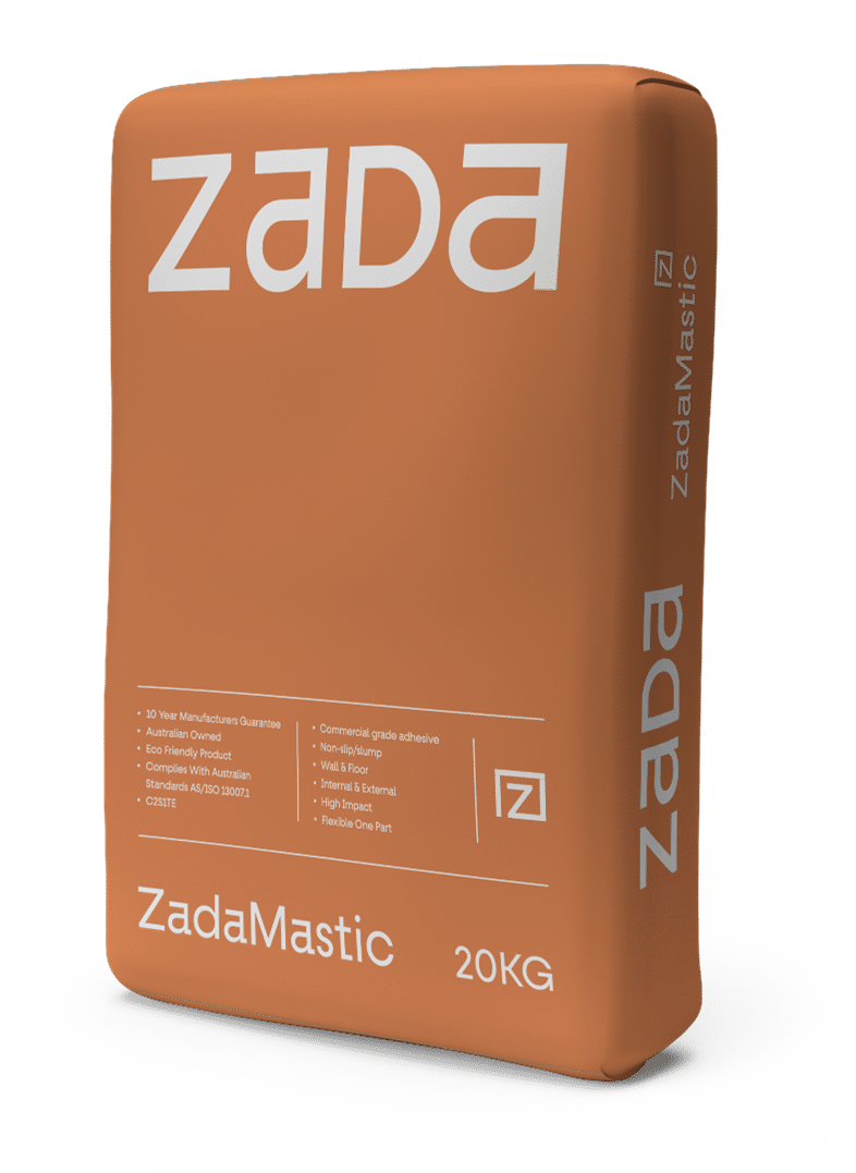 20kg Zada Mastic White Non Slump Polymer Modified Cement Based Tile Adhesive – Silica Free 0910