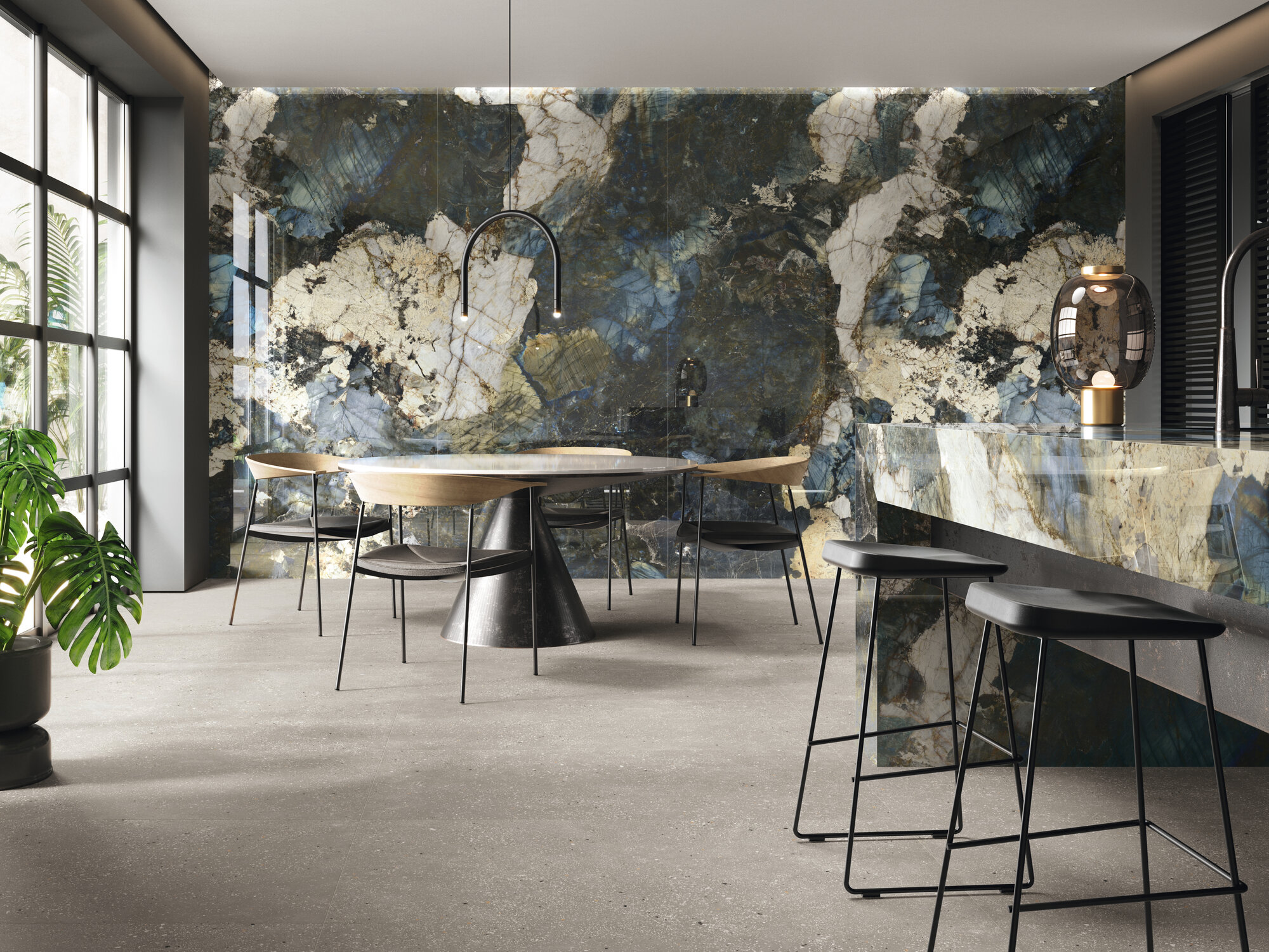 Magallanes Marble Look Polished Spanish Porcelain Slab 2563