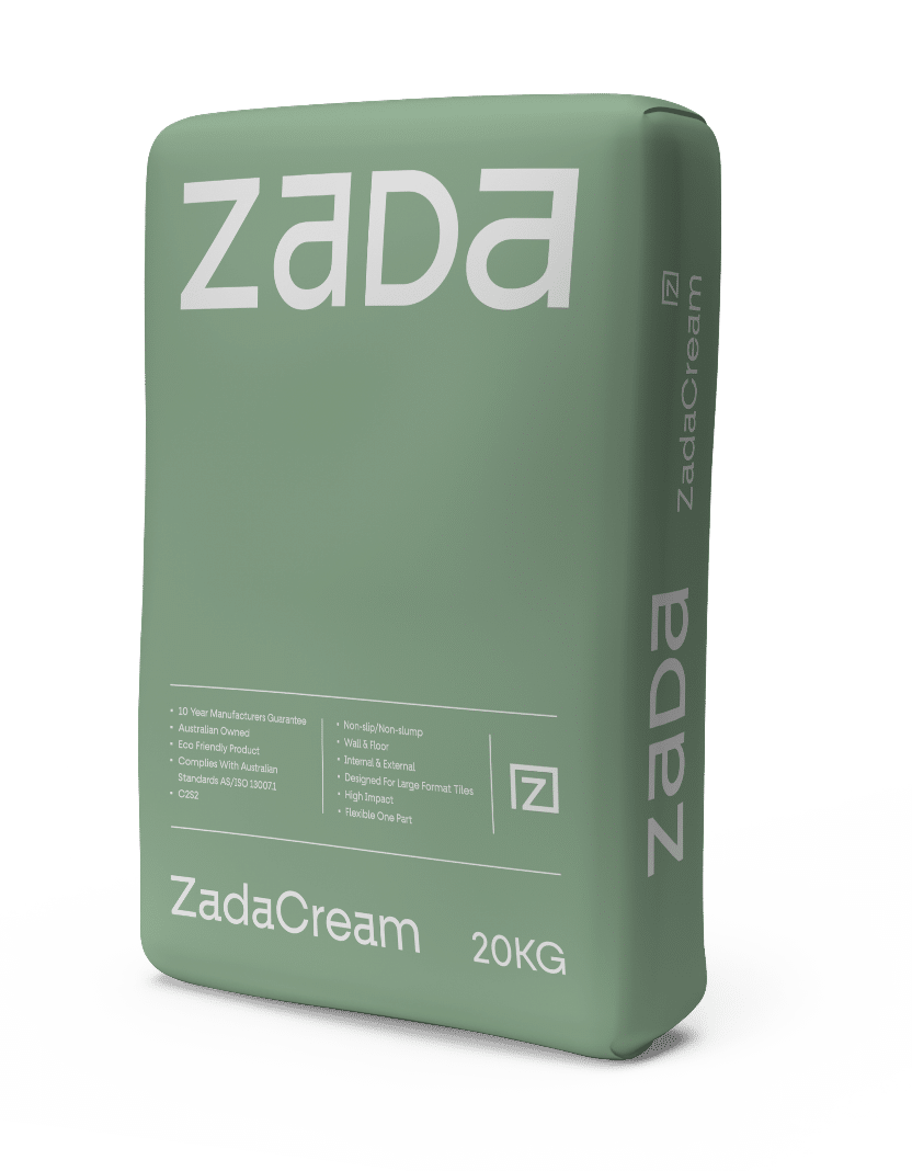 20kg Zada Cream White High-Performance Flexible One Part Tile Adhesive Non Slip/ Non Slump Silica Free