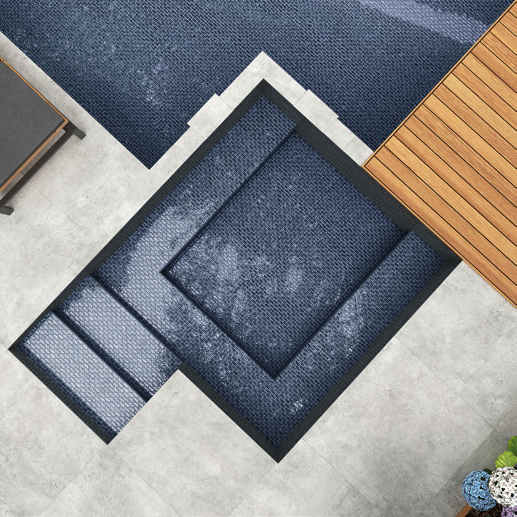 Glitter Black Spanish Polyurethane Cord Glass Pool-Mosaic 7778