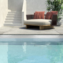 Glitter White Spanish Polyurethane Cord Glass Pool-Mosaic 7779