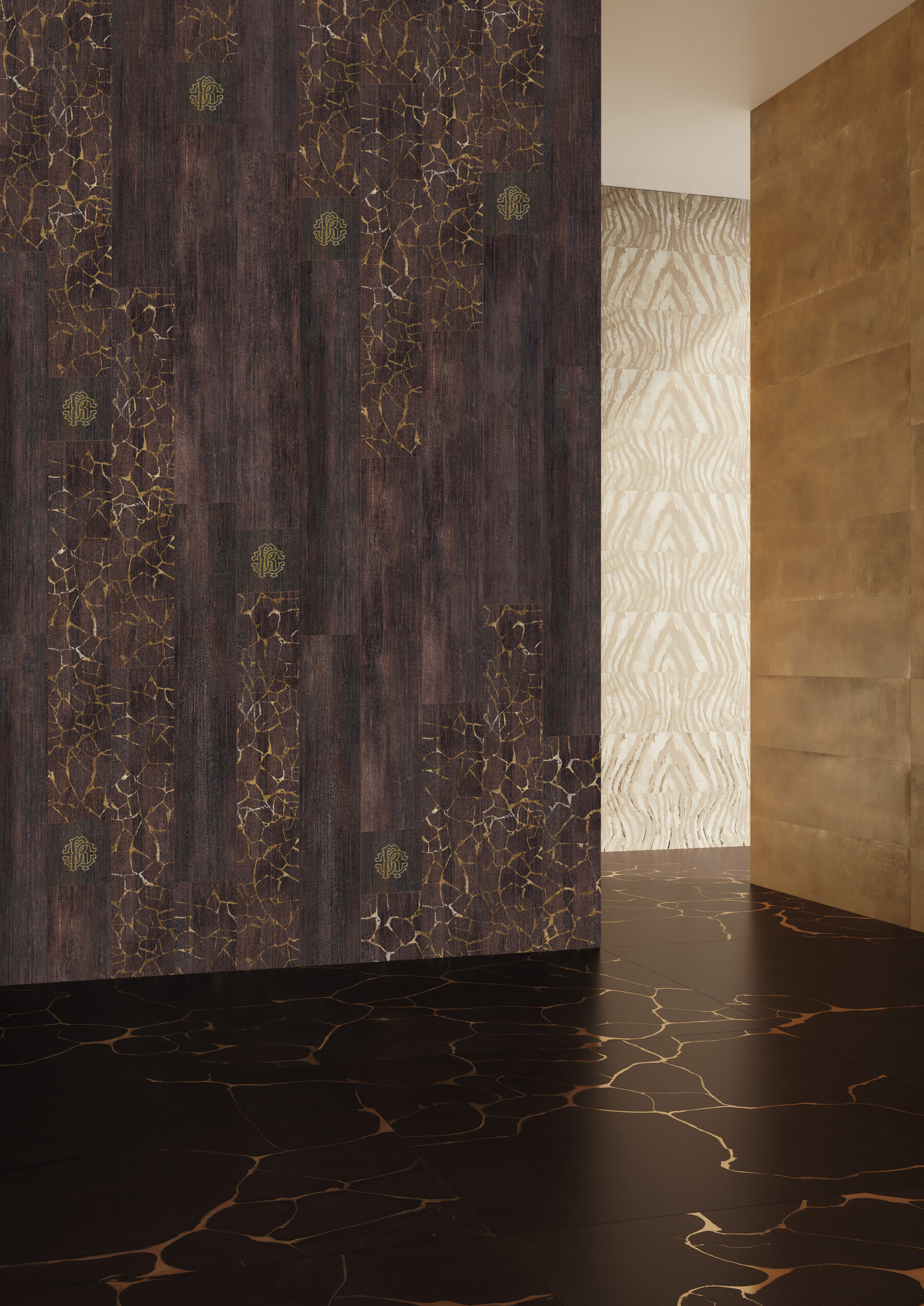 Roberto Cavalli TWS Dark Wood Look Italian Rectified Porcelain Tile 2689