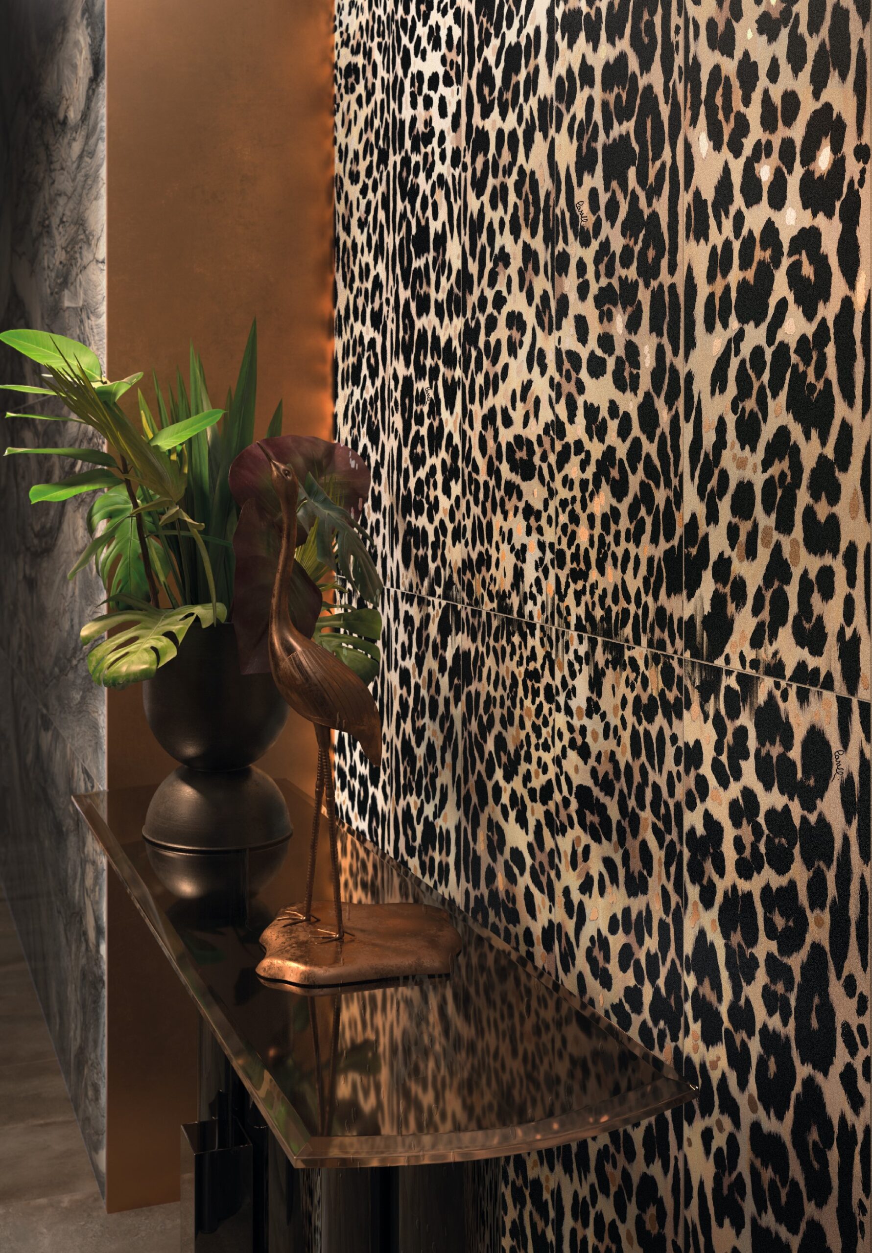 Roberto Cavalli TWS Sicily Animal Print Decor Italian Rectified Porcelain Tile 2759