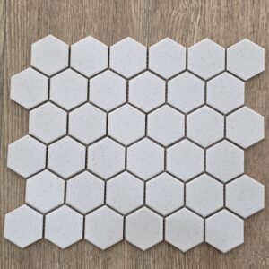 Hexagon Manta White Matt Porcelain Mosaic 7791