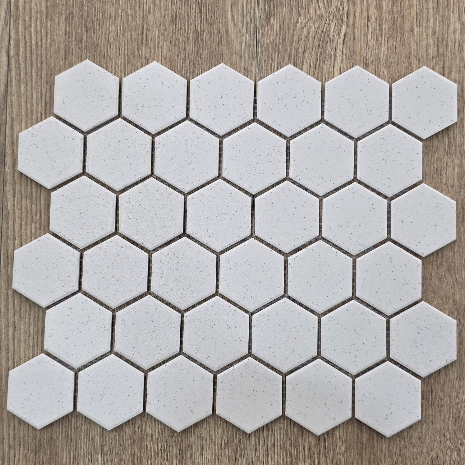 Hexagon Manta White Matt Porcelain Mosaic 7791