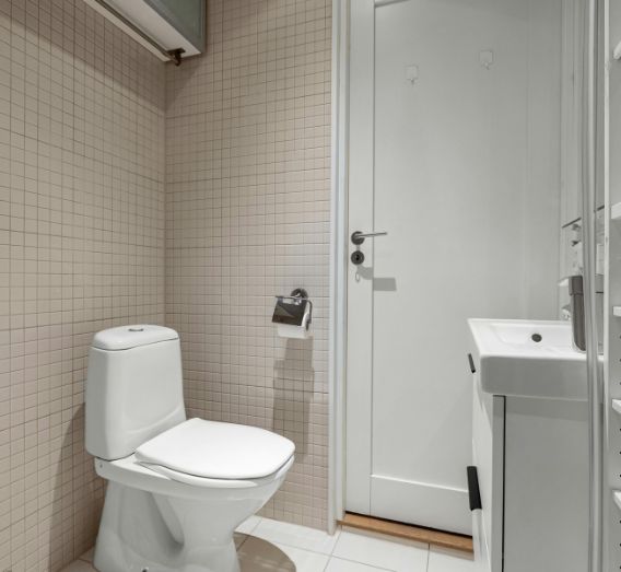 Neutral Coloured Tiles In Bathroom