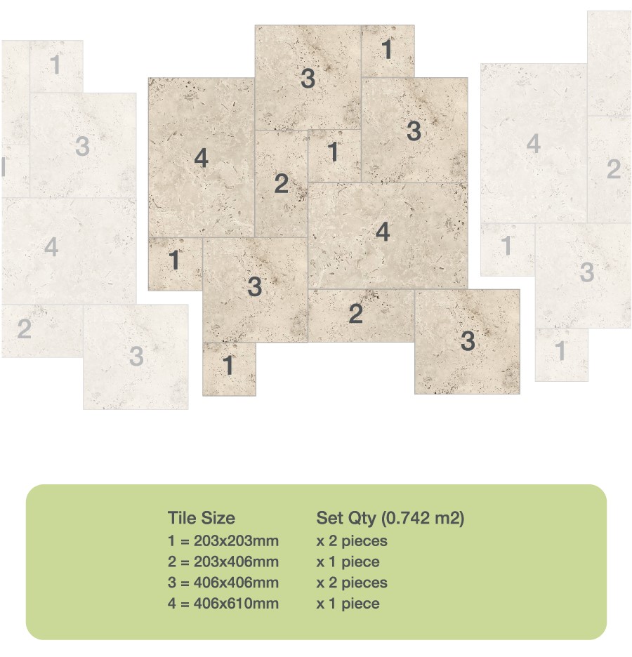 french pattern travertine pattern