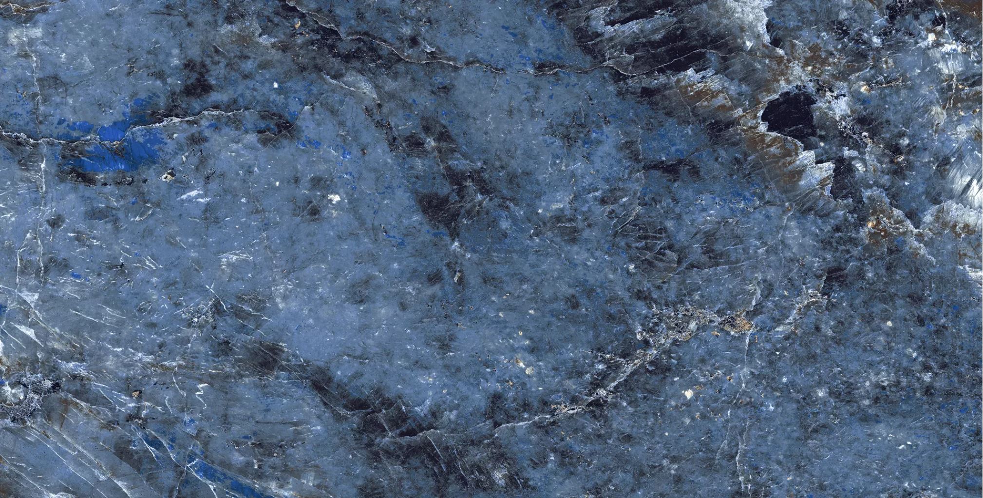 Roko Blue Marble Look High Gloss Rectified Porcelain Tile 2720