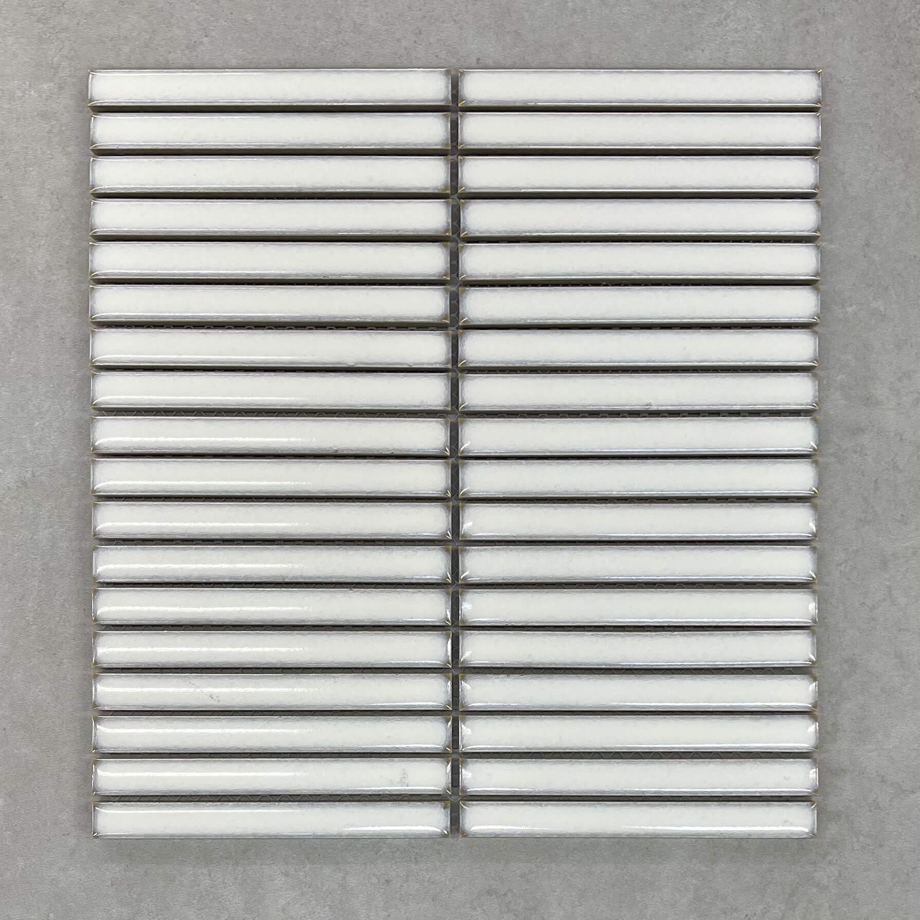 White KitKat Gloss Porcelain Mosaic 7650