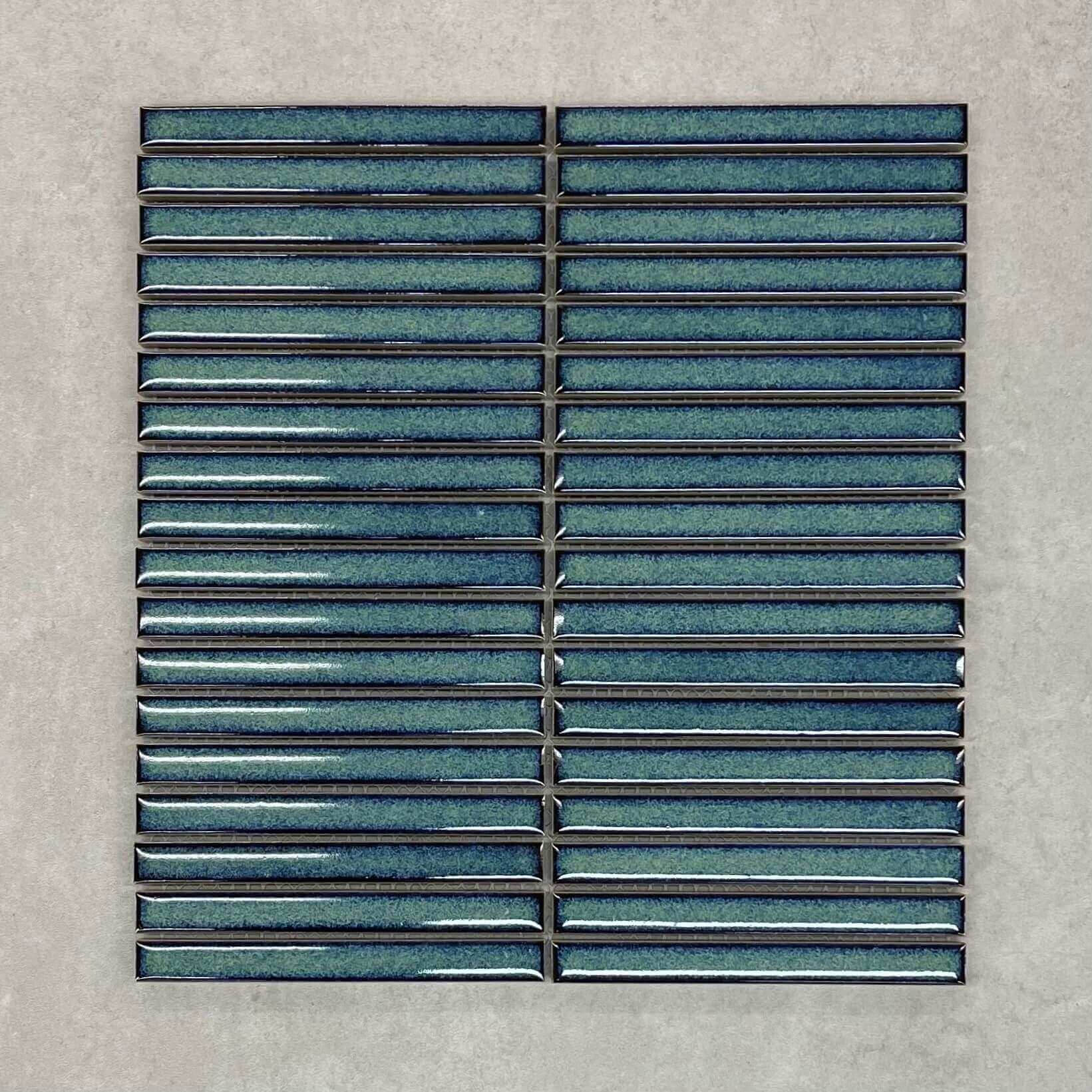 Green KitKat Gloss Porcelain Mosaic 7651