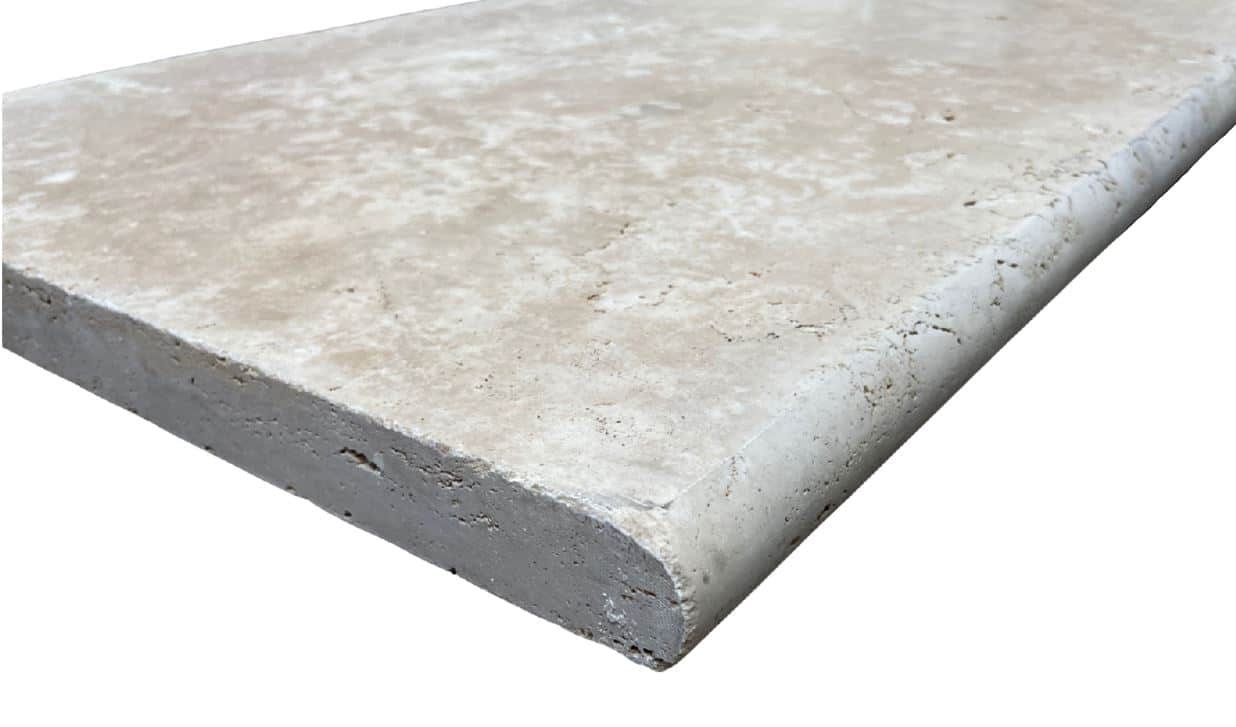 Premium Tumbled Travertine Bullnose 8595