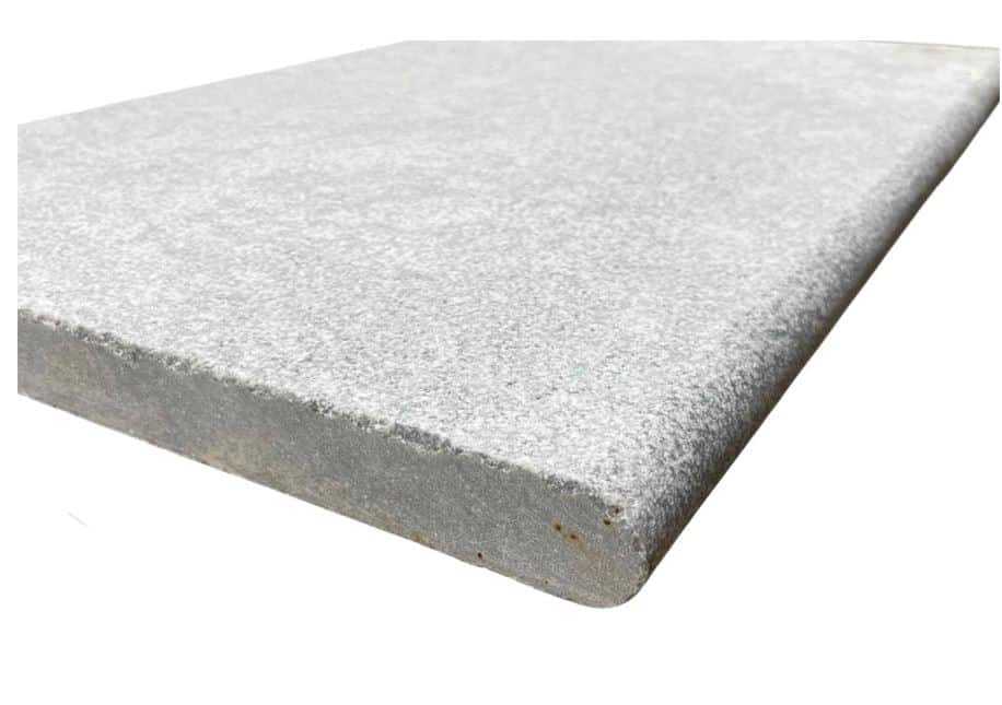 Sky Grey Marble Sandblasted Natural Edge Bullnose 8792