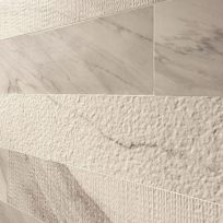 White Marble Look Italian Glazed Mix Finish Rectified Porcelain Tile 5268