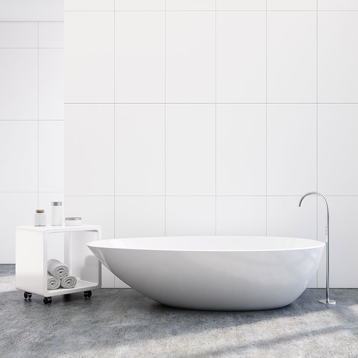 Gloss White Rectified Ceramic Wall Tile 4135