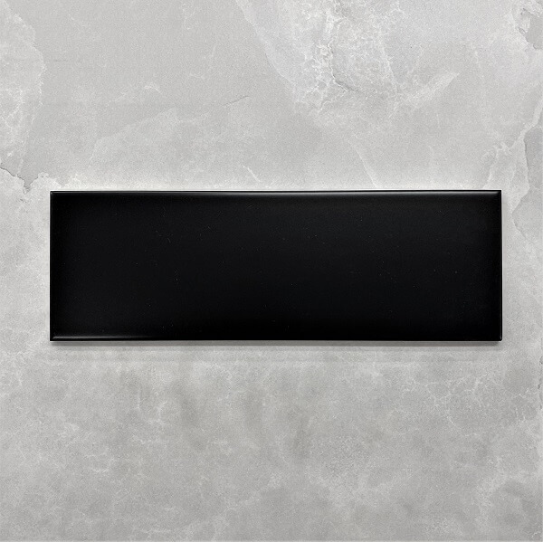 100x300mm Black Matt Subway Non Rectified Ceramic Wall Tile 4144