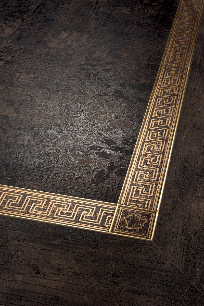 Versace Ceramics Eterno Carbon Patchwork Matt Rectified Porcelain Tile 3099